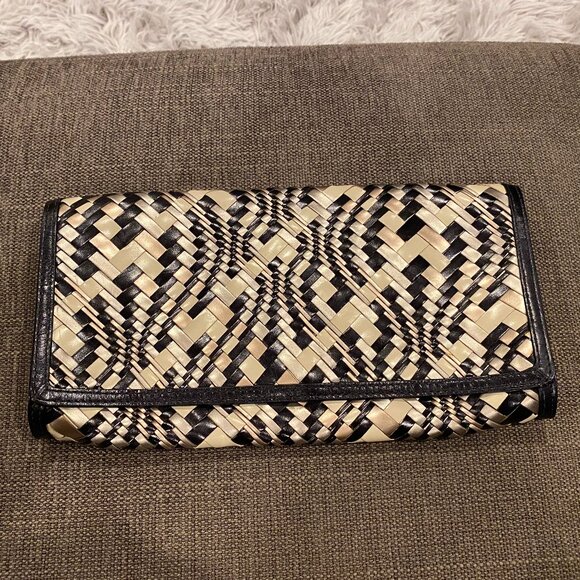 Cole Haan Woven Metallic Large Clutch - Picture 5 of 5